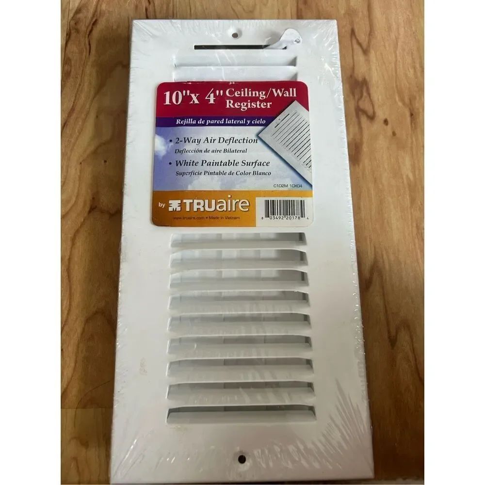 Truaire Ceiling/Wall  Register White 10" x 4" C102M  #20178